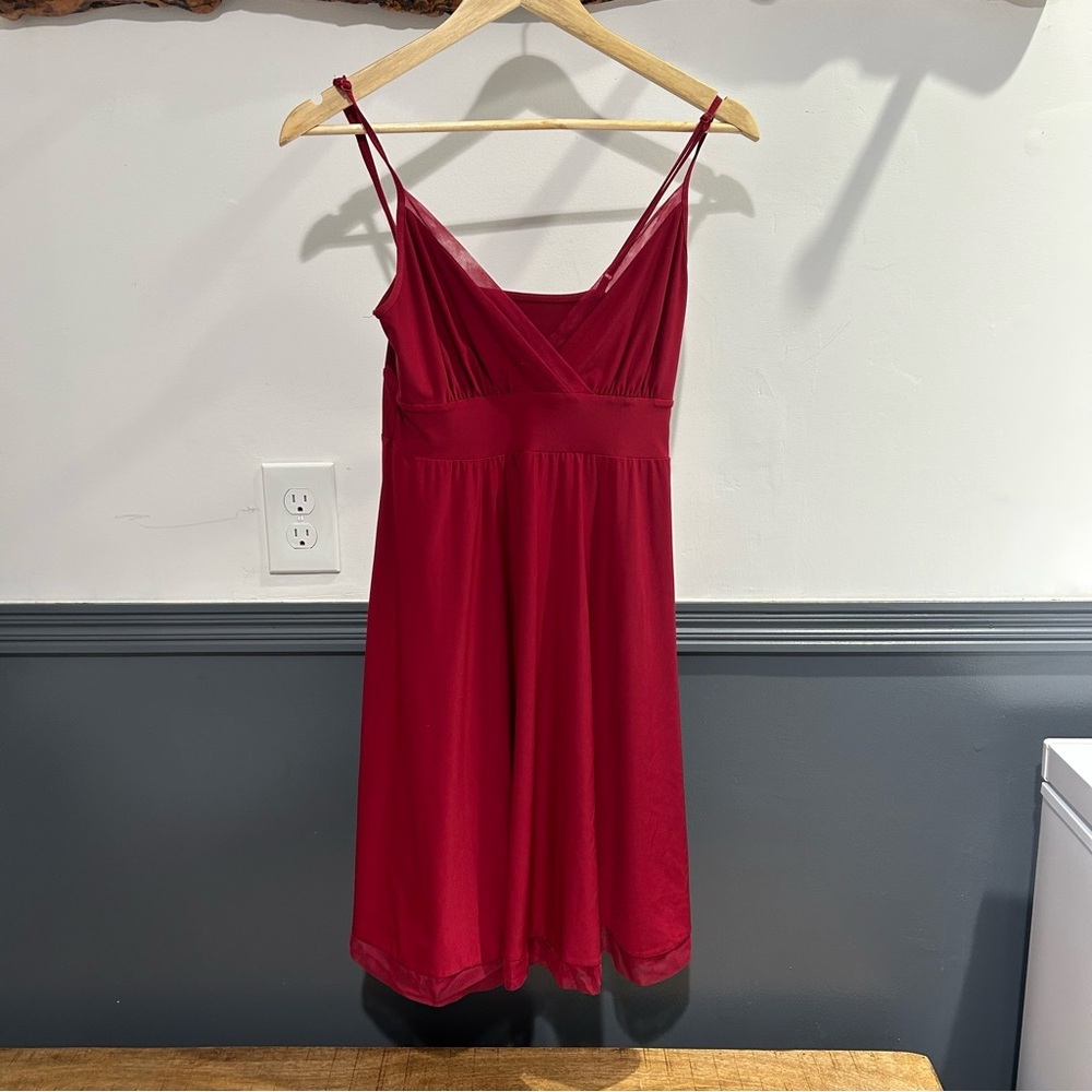 Express Spaghetti Strap Vibrant Red Dress